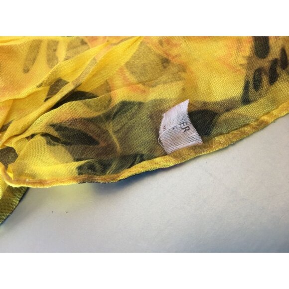 Yellow Bold Large Scarf Contemporary Accessory - Picture 4 of 5